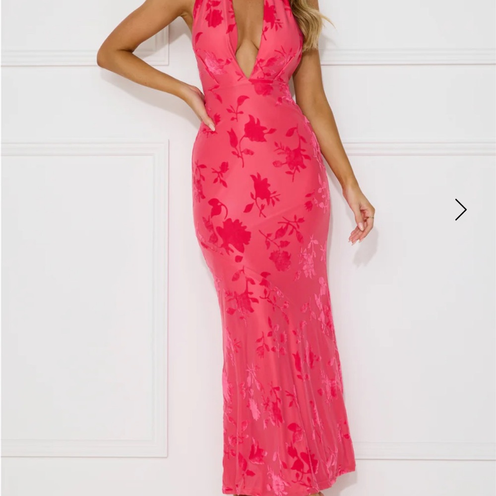 Shallow Love Halter Maxi Dress Pink
